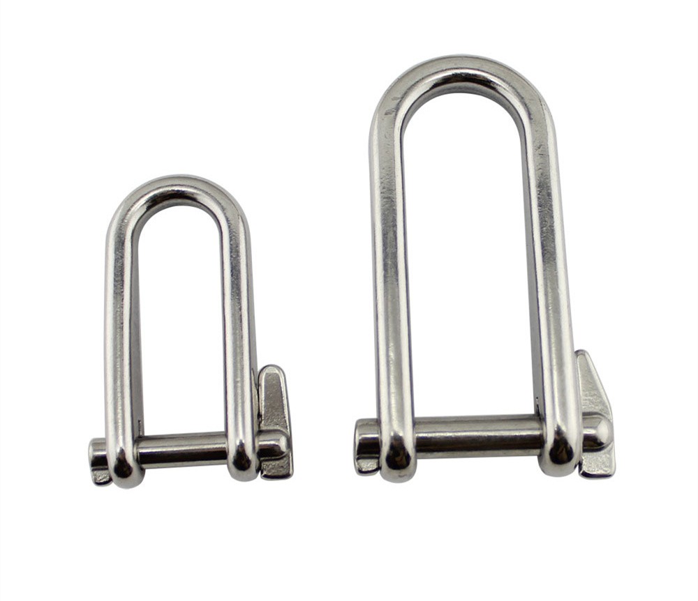 Stainless Steel 316 Key Pin Shackle U Shaped Buckle Hardware Sling D Shackle Marine Rigging Accessory