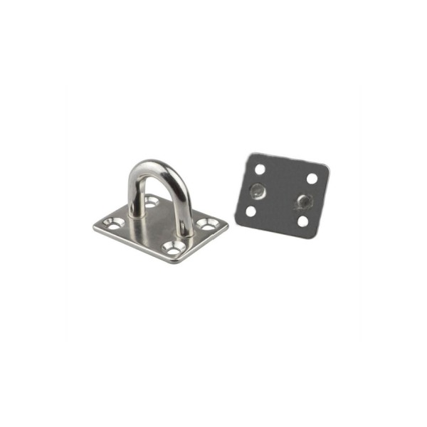 Stainless Steel Square Door Buckle Sunshade Sail Accessory Suspension Plate Fixing Plate Seat Eye Plate Ship Buckle