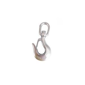 Marine Hardware 304 Stainless Steel Swivel Eye Slip Hook Safety Latch Lifting Hoisting Crane Chain Hook