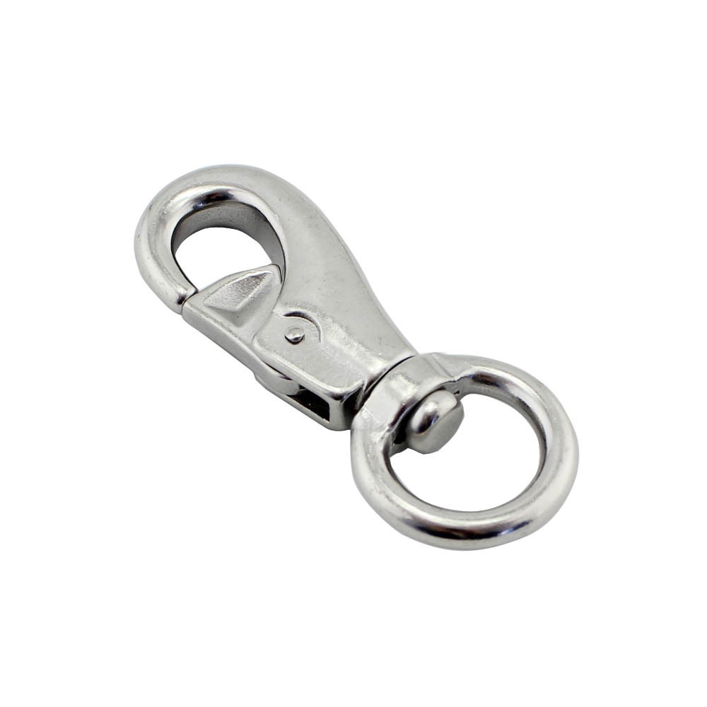 Stainless Steel 304 Cow Head Hook Pet Traction Rope Hook Metal Carabiner Swivel Dog Buckle Round Swivel Snap Hook