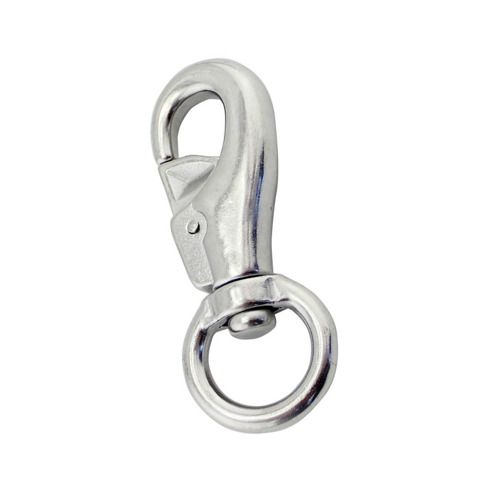 Stainless Steel 304 Cow Head Hook Pet Traction Rope Hook Metal Carabiner Swivel Dog Buckle Round Swivel Snap Hook