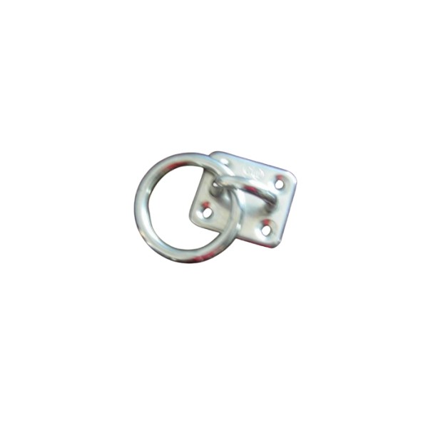 Stainless Steel Marine Grade Hardware Wall Mounted Welded Ring Square Pad Eye Plate Rigging Hardware