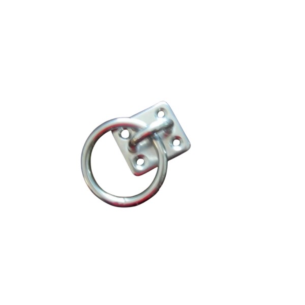 Stainless Steel Marine Grade Hardware Wall Mounted Welded Ring Square Pad Eye Plate Rigging Hardware